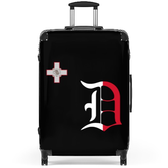 Detroit Malta Maltese Pride Flag Suitcases
