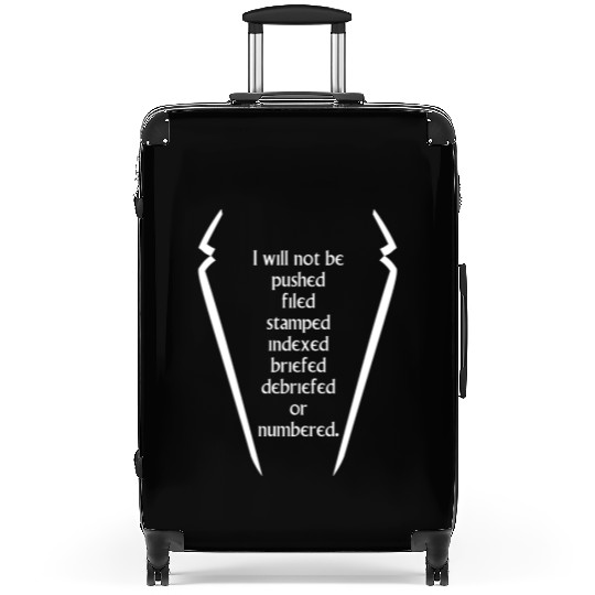 I Will Not ... - The Prisoner | Robot Plunger Suitcases