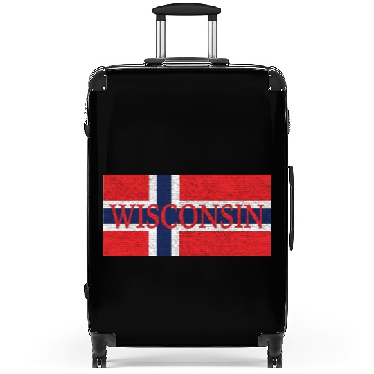 Wisconsin Norwegian Flag Suitcases
