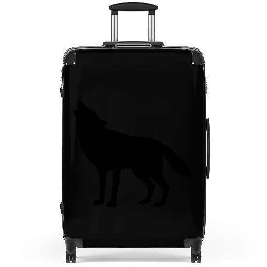 Howling Wolf (Silhouette) Suitcases