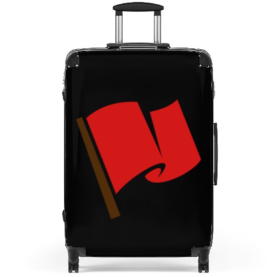 Waving Red Flag Suitcases