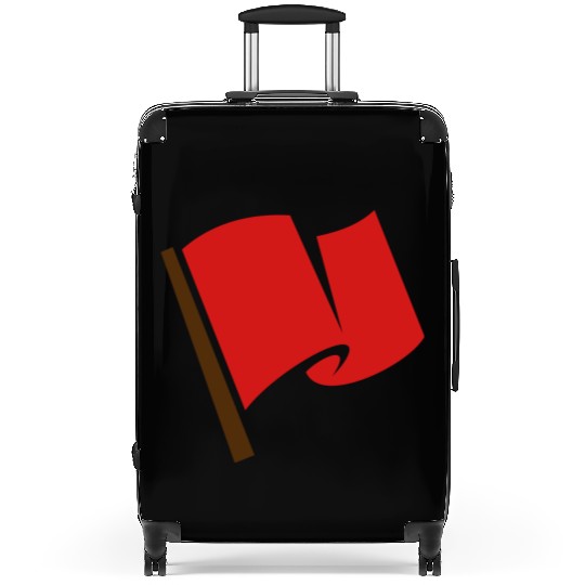 Waving Red Flag Suitcases