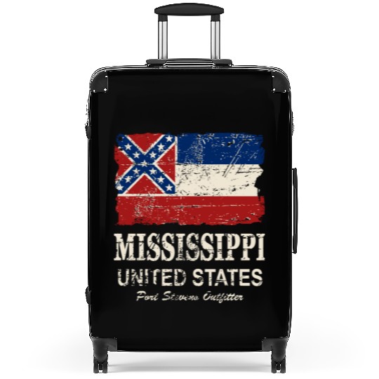 Mississippi Flag - Vintage Look Suitcases
