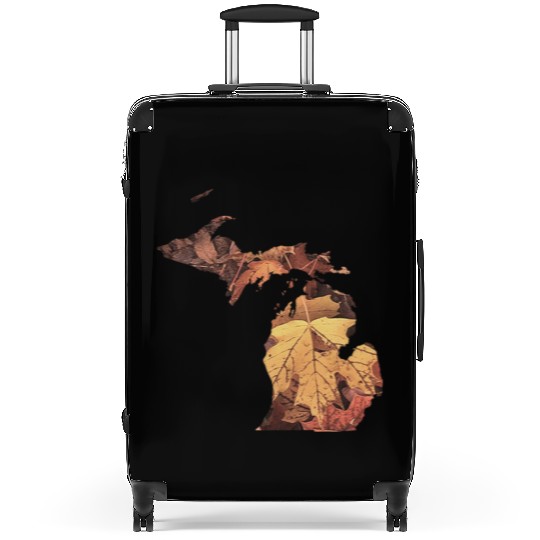 Michigan Autumn Fall Leaves Suitcases