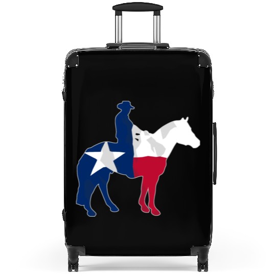 Texas Cowboy Flag Suitcases