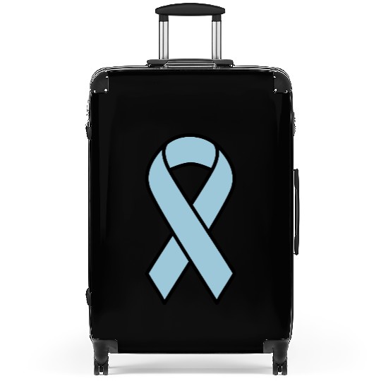 Light Blue Prostate Cancer Ribbon Suitcases