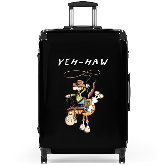 Yeh-Haw Cowboy - Pinto Horse - Western - Gift Suitcases