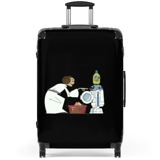 Funny Star Wars r2d2 and Leia comic Suitcases