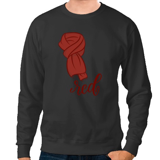 Discover Minimalist Taylor-Swift_s Red Scarf Sweatshirts