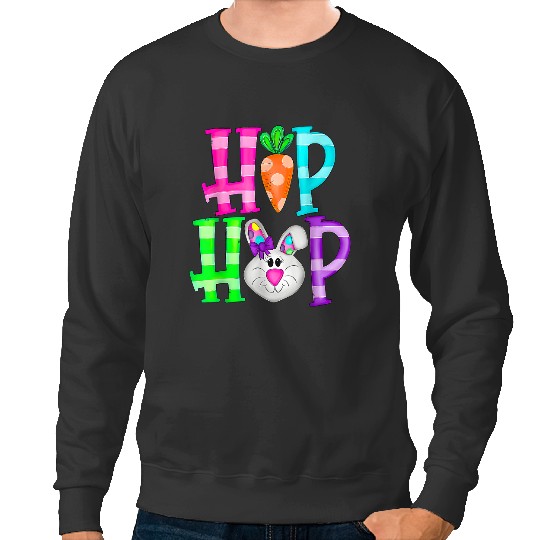 Discover Easter Day Hip Hop Cute Bunny Funny Rabbit Boys Girls Kids 2 Sweatshirts