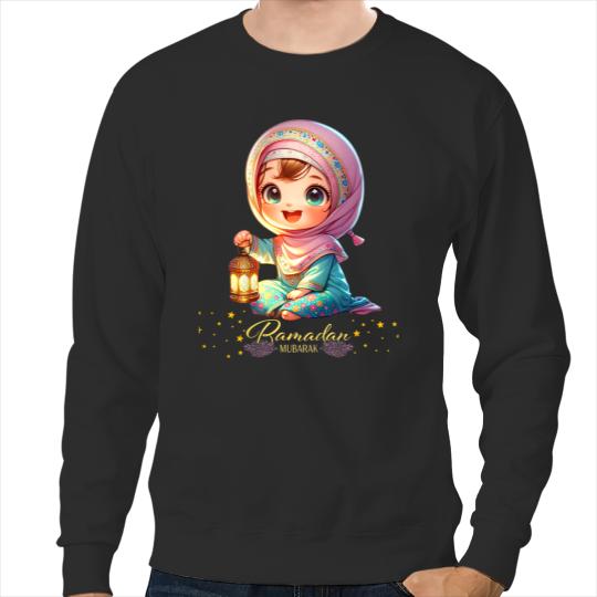 Kids Cute Ramadan Mubarak Kareem For Kids Happy Ramadan 2024  Gift Sweatshirts