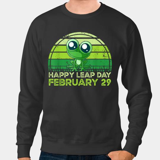 Discover Happy Leap Day February 29 Leapling Leap Year Vintage Frog Trends Gift Sweatshirts