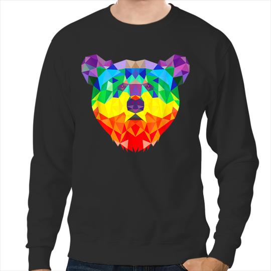 Discover Lgbt Bear Pride For Gay Pride And Geometric Bear  Gifts Sweatshirts