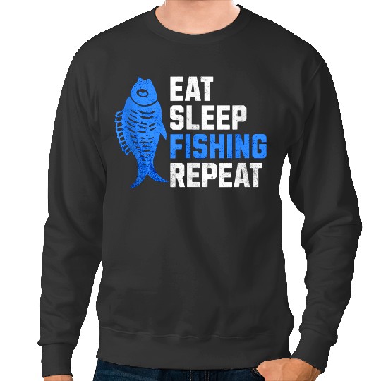 Discover Fisherman Eat Sleep Fishing Repeat Seafood Lover Men Women  Gifts Sweatshirts
