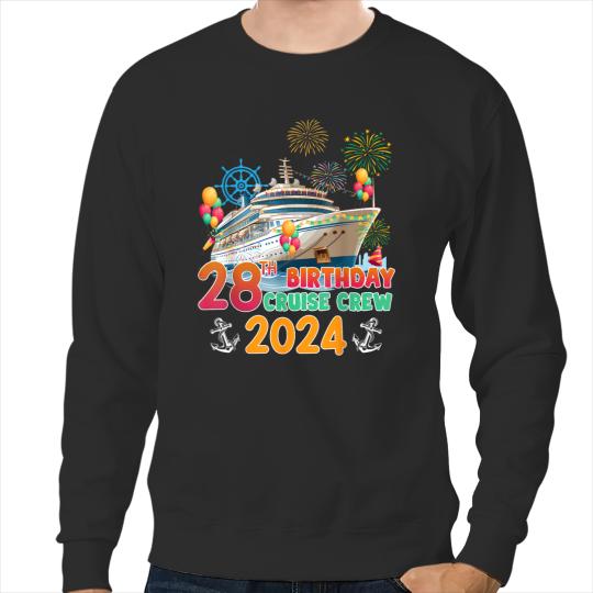 Discover Personalized 28th Birthday Cruise Crew 28 Year Cruising Trends Gift Sweatshirts