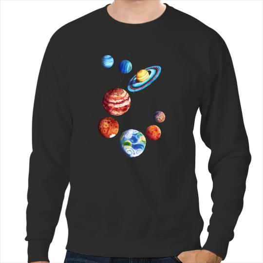 Discover Watercolor Planets Sweatshirts