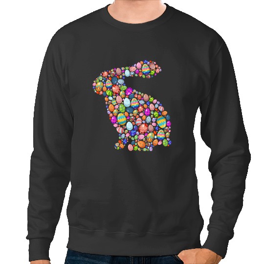 Discover Easter Eggs Bunny Women Men Kids Rabbit Easter Egg Sweatshirts