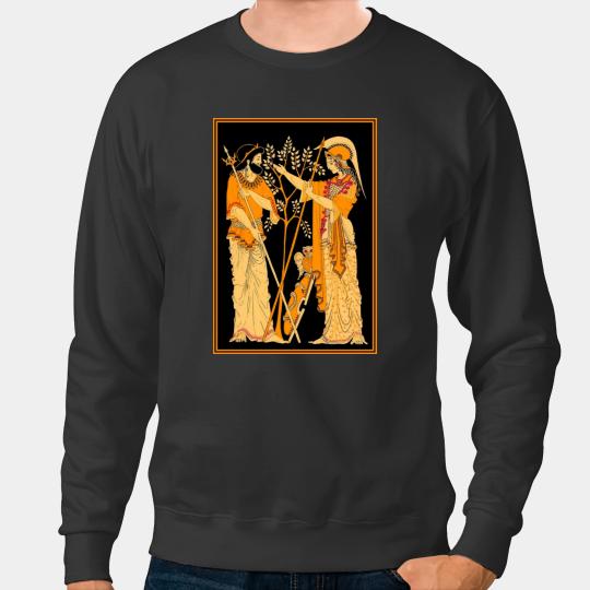 POSEIDON and ATHENA  Vintage Greek God and Goddess Print Sweatshirts