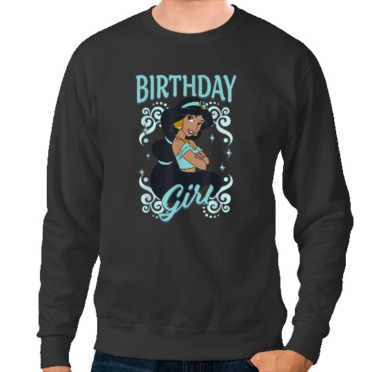 disneyss Aladdin Birthday Girl Princess Jasmine Chest Portrait  Gifts Sweatshirts