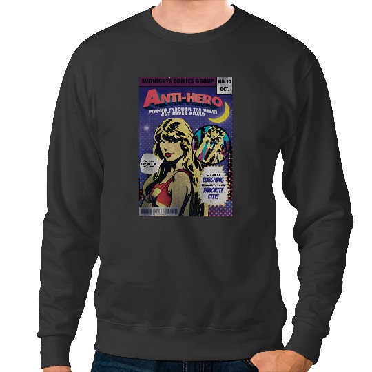 Discover anti-hero vintage comic inspired midnights , the eras tour 2023 merch, gift for Sweatshirts