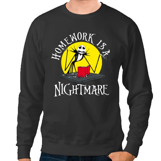 disneys Jack Skellington Homework Nightmare Sweatshirts