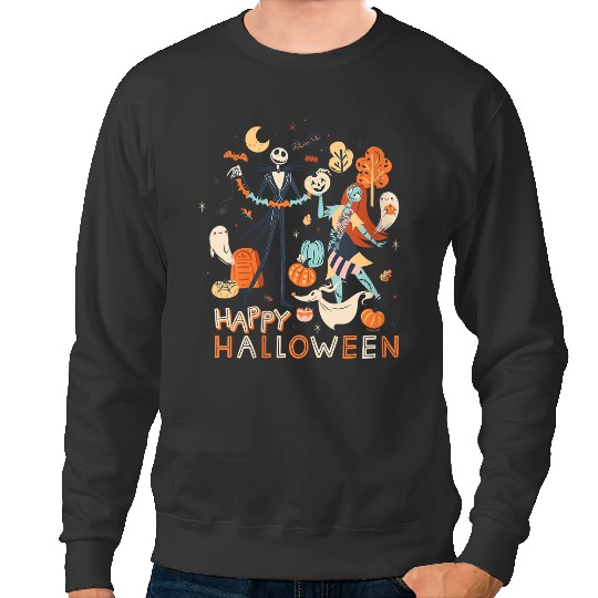 disneys The Nightmare Before Christmas Jack Sally Halloween Sweatshirts