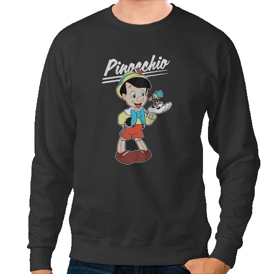 disneys Pinocchio And Jiminy Cricket Raglan Sweatshirts