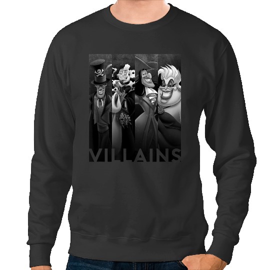 disneys Villains Ursula Cruella Captain Hook Dr Facilier Sweatshirts