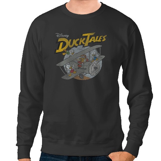 Disney DuckTales Ducks On Airplane Distressed Po Sweatshirts