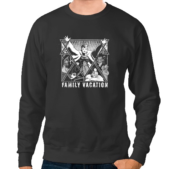 Disney Villains Graphic Print Group Family Vacat Sweatshirts