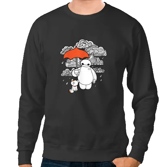 Disney Big Hero 6 Baymax Patterned Rain Clouds P Sweatshirts