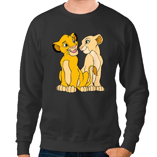 Disney The Lion King Cute Simba Nala Big Chest Portraits Sweatshirts