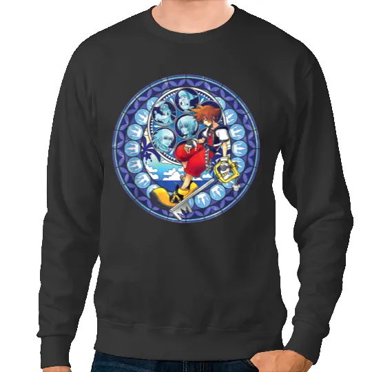 Disneys Kingdom Hearts Sora Stained Glass Sweatshirts