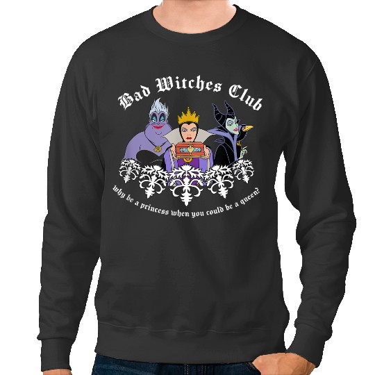 Disney Villains Bad Witches Club Epic Group Shot Chest Logo gifts trends Sweatshirts