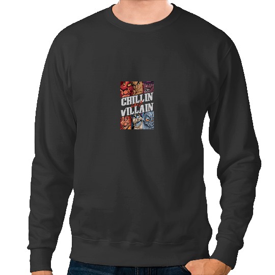 Disney Villains Chillin Like A Villain Group Portrait Sweatshirts