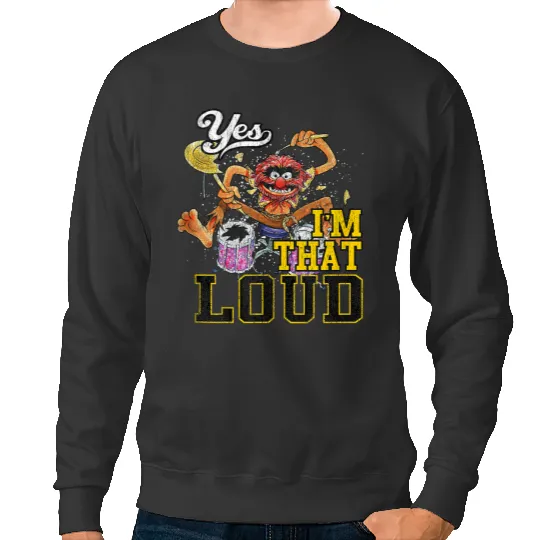 Disneyss The Muppets I'm That Loud Vintage Animal Collegiate Sweatshirts