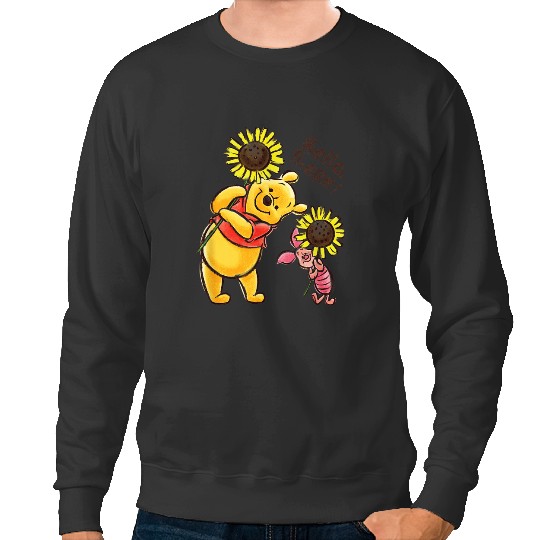Disney Winnie The Pooh Piglet Hello There Sunflo Sweatshirts
