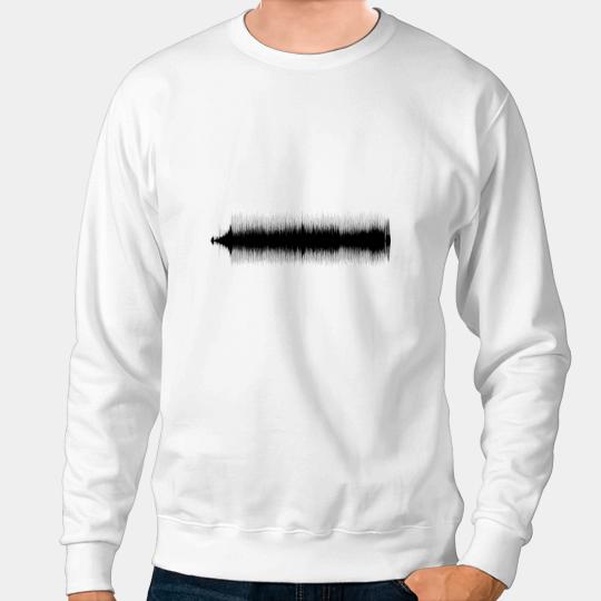 Thriller by Michael Jackson Sound Wave Pattern Black and White Sweatshirts