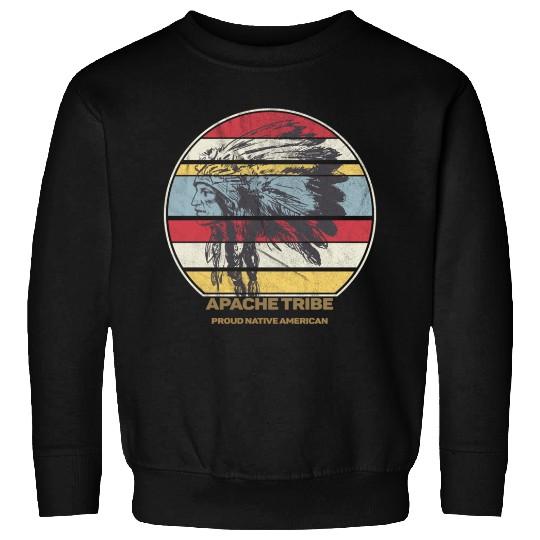 Apache Tribe Native American Indian Proud Retro Sunset - Apache - Sweatshirts
