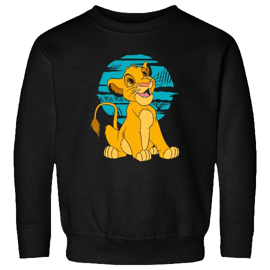 Disney The Lion King Young Simba Happy Blue Retro Sweatshirts