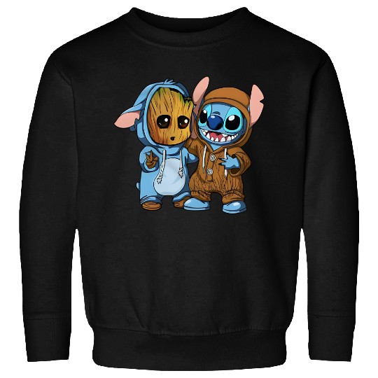 Disney Groot and Stitch Friends Funny Sweatshirts