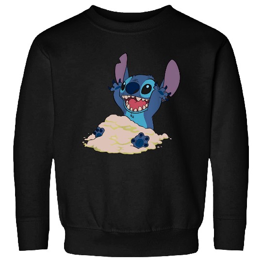 Stich Playing in Sand Disney Sweatshirts