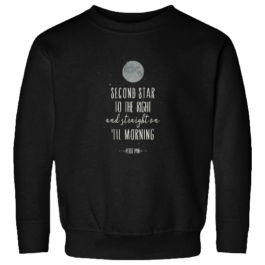 Disney Peter Pan Second Star To The Right Moon Stars Sweatshirts