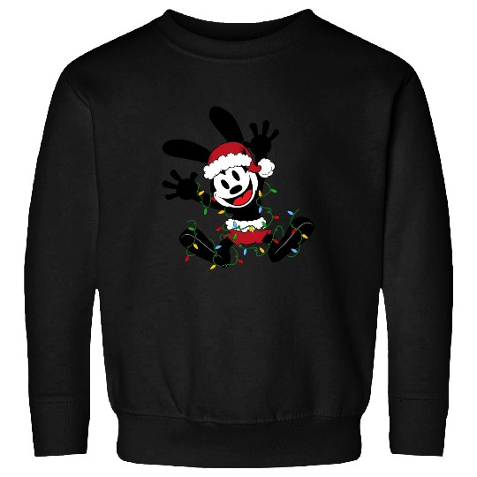 Disney Epic Mickey Oswald The Lucky Rabbit Christmas Lights Sweatshirts