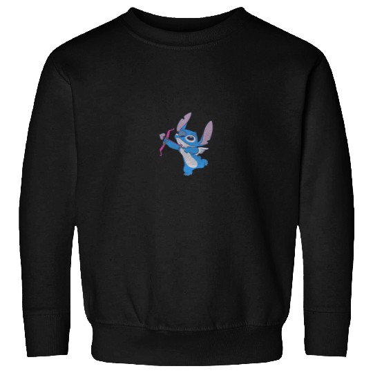Disney Lilo Stitch Valentine's Day Stitch Cupid Sweatshirts