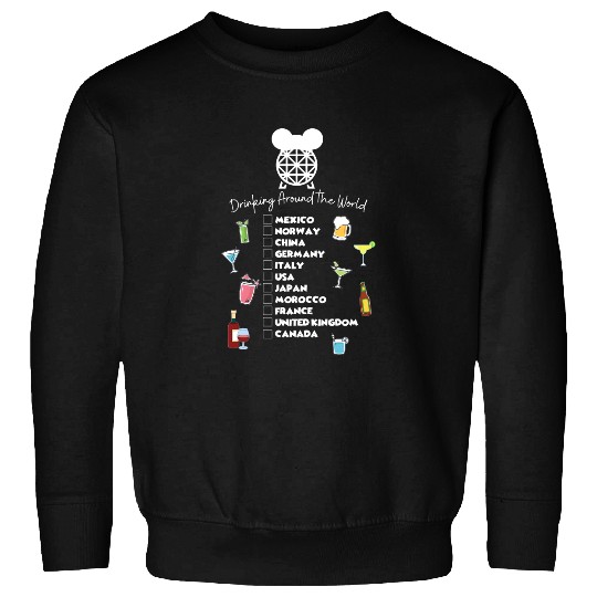 Drinking Around the World Sweatshirts, Disney Drinking Team, Beer Sweatshirts