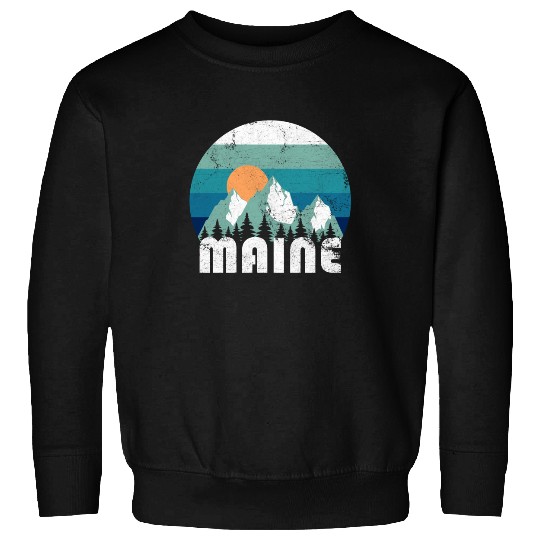 Maine State Retro Vintage Sweatshirt