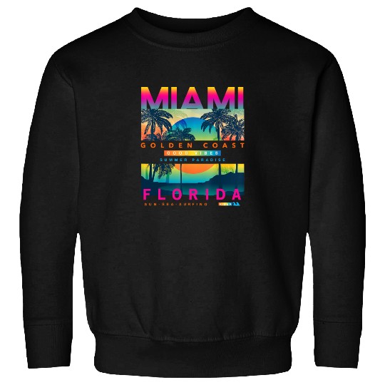 Miami Men's Sweatshirt Colorful Sunrise