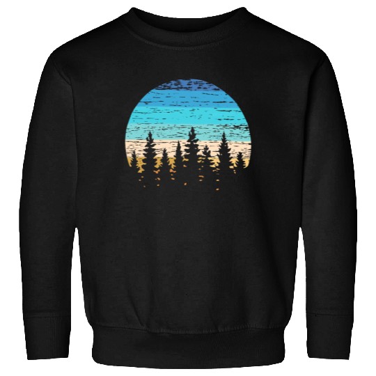 Camping Sunset Pine Tree Sweatshirt