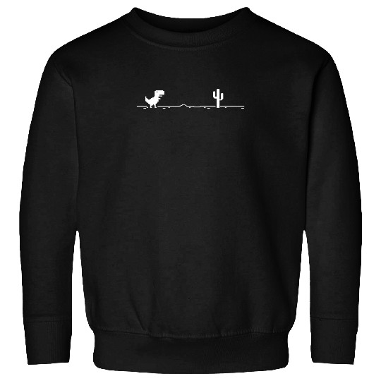 No Internet Dinosaur Graphic Design Sweatshirt